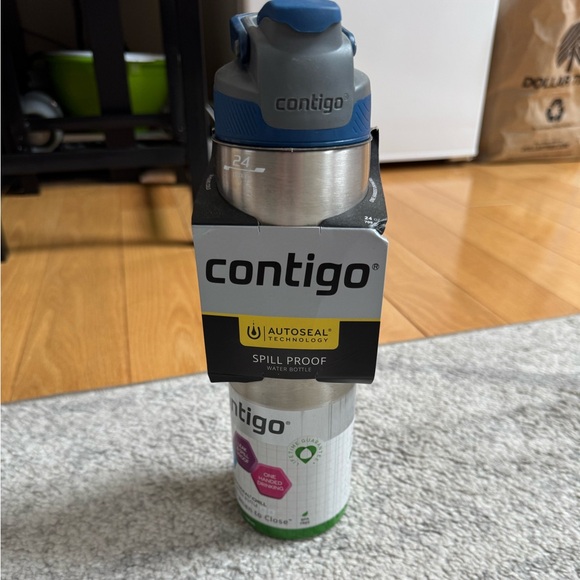 Contigo Blue and Silver Autoseal Bottle - Picture 1 of 1